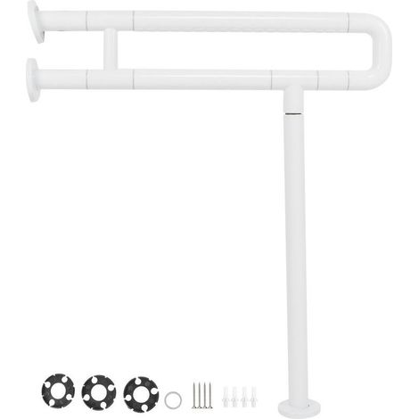 – Barre d'appui pliable 70cm – Acier inoxydable – Installation murale pour toilettes – Support sécurisé pour personnes âgées et handicapées (1/5)
