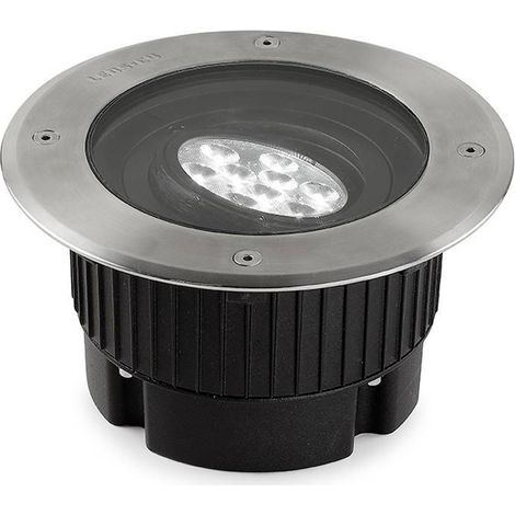 Leds-C4 Gea Power - Lampadaire encastré rond à 9 ampoules LED Acier inoxydable Aisi 316 IP67 (1/2)