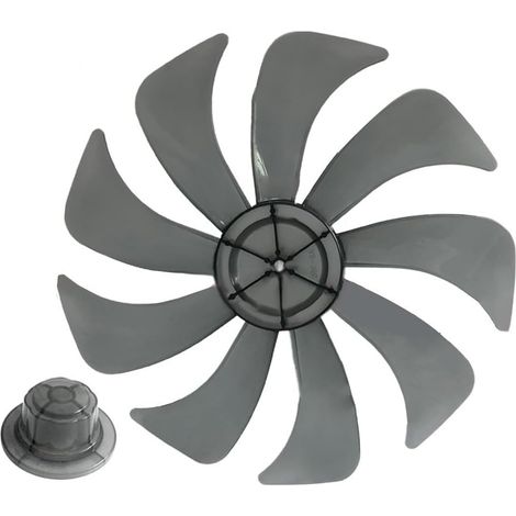 Lame de rechange silencieuse, hélice en plastique pratique pour ventilateur de sol de 35,6 cm compatible avec différents ventilateurs (9 lames)