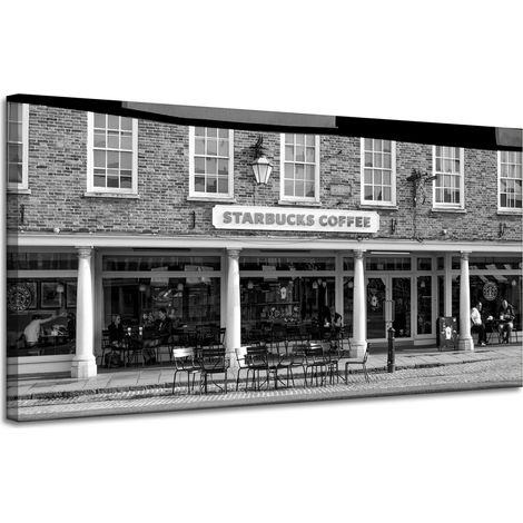 Starbucks Architektur-Leinwanddruck 120x60 cm