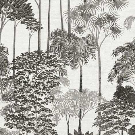 Vliestapete - Cuba II - Grau Botanical Dschungel A.S. Creation - 791625 (1/5)