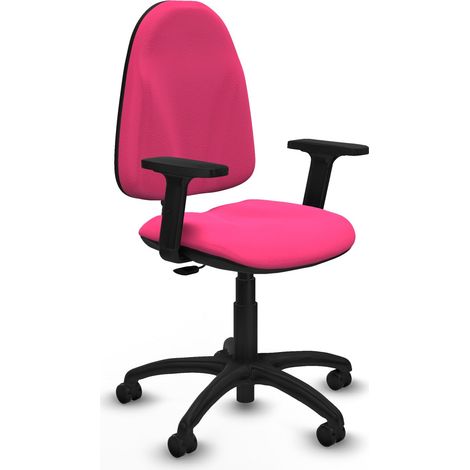 Algarra CP similpiel rosa brazos 2D base poliamida ruedas engomadas 50mm