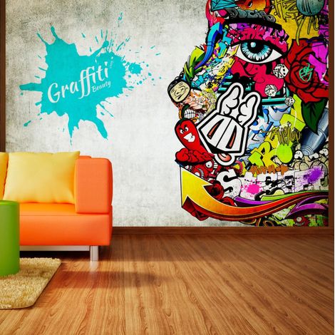 Papier Peint "Graffiti Beauty" 70 x 100 cm (1/2)