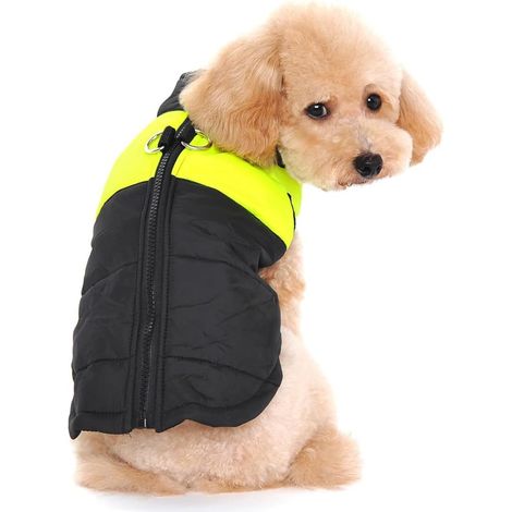 1 Gilet Chien Imperméable Nylon, Veste Hiver Chaude Avec Anneau En D, Pour Petites Moyennes Et Grandes Races