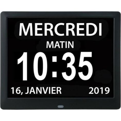 Horloge calendrier numérique One Piece 7 pouces avec date et heure, horloge Alzheimer pour parents,
