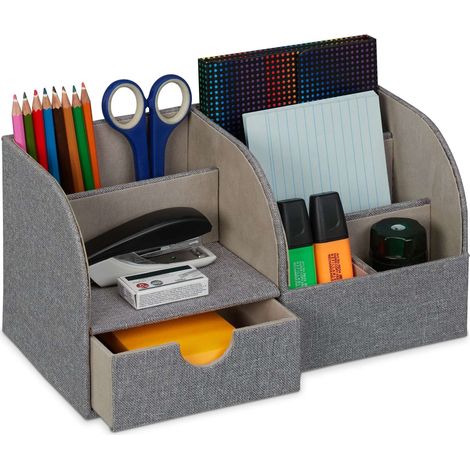 Desk Organiser Linen Look (1/5)