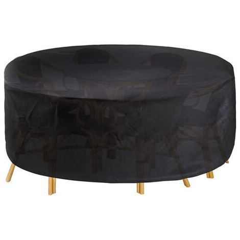 Housse de table ronde 200x94cm – Tissu Oxford résistant aux intempéries – Protection UV et coupe-vent – Facile à nettoyer (1/5)