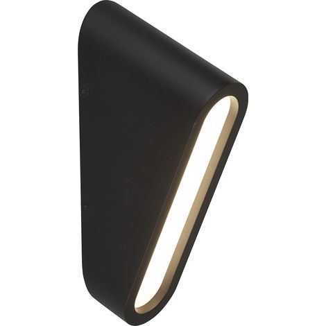 Applique Moderna Dover Alluminio Nero Policarbonato Bianco Led 10W 3000K (1/5)