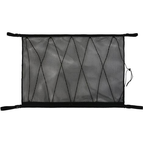 Filet de Rangement pour Voiture, Universel Sac pour Toit de Voiture avec Fermeture Éclair,Organisateur Bagage Rangement Filet pour Voiture SUV Plafond (Filet Cordon Serrage)noir,9065cm,de DEBUNS (1/2)
