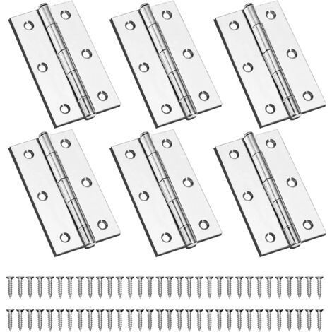 6 Pièces Charnière.75mm × 50mm Charnière Acier.Charnières à Roulement.Charnière Piano.Charnière Piano Inox.Paumelles.Paumelles De Porte.Charnière De Porte.Pour Porte Placard (1/5)