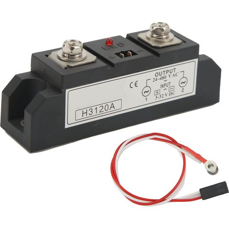 Solid State Relay Industrial SSR 3‑32V DC Input to 24‑480V AC Output for Lathe Vehicle