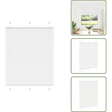 vidaXL Plissee Weiß 105x100 cm Stoffbreite 104,4 cm Polyester (1/5)