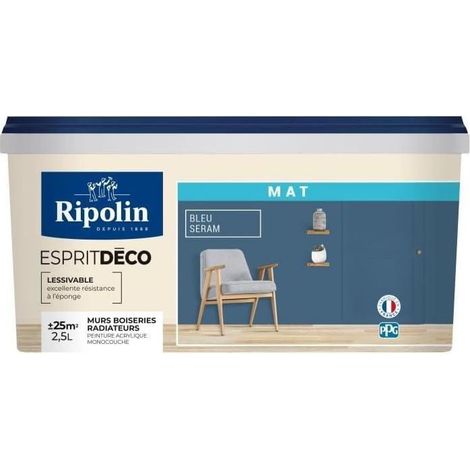 Ripolin Esprit Deco pintura interior mate azul 2,5 litros (1/3)