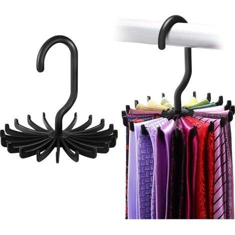 Lot de 2 crochets rotatifs pour cravates et ceintures, pour une organisation optimale de votre garde-robe. (1/5)