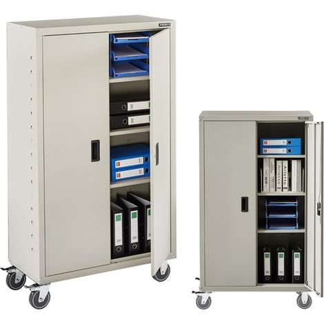 AREBOS Armadio per archiviazione in acciaio Armadio per ufficio grigio
