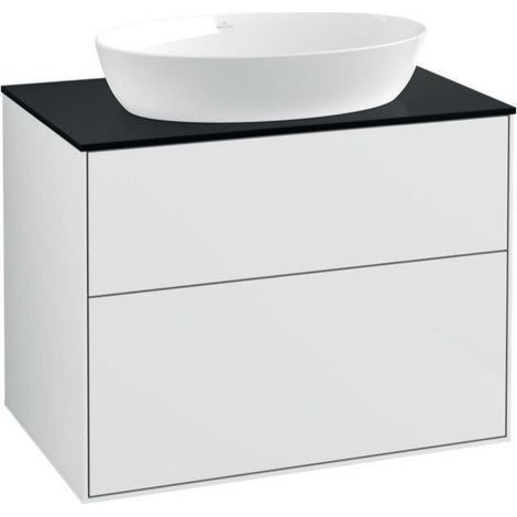 V&B Waschtischunterschrank FINION 800x603x501mm AP Gl bl ma glos. wh lacq. (1/4)