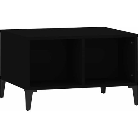 Mesa de centro madera contrachapada negro 60x50x36,5 cm vidaXL (1/5)