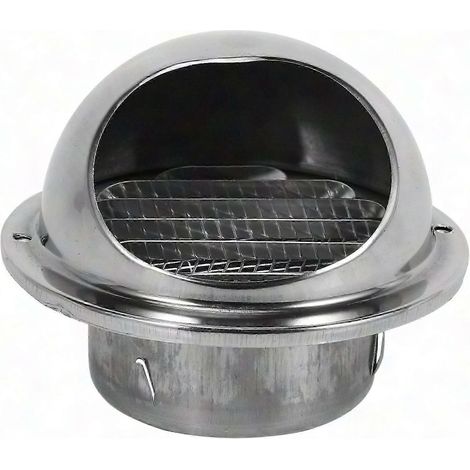 Grille d'aération murale en acier inoxydable de 80 mm pour l'évacuation et la ventilation (1/5)