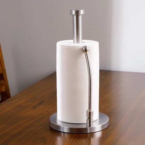 Distributeur de Papier,Porte Essuie Tout, 17cm × 33cm Support à Essuie pour Cuisine/Salle de Bain en Acier Inoxydable (1/4)
