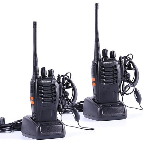 Talkie Walkie BF-888S 1 Paire de Rechargeable 16 canaux Professionnel de radiocommunication, adapté à la Construction de Restaurants et de supermarchés (1/4)