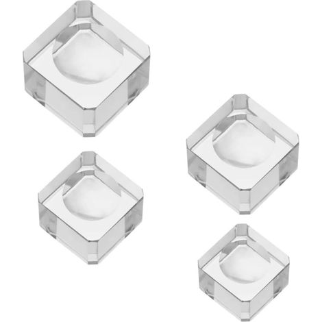 Lot de 4 socles transparents pour boules cristal, présentoirs en (1/5)
