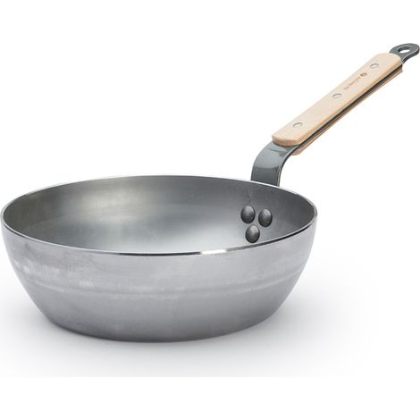 De Buyer Mineral B Bois Poêle 24 cm Inox Bois Hêtre (1/2)