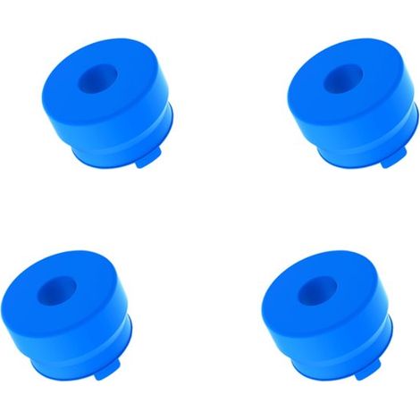 Bouchons de bouteille d'eau - 4 pièces - Blauw - Bouteilles d'eau d'eau - Bouchon de bouteille d'eau général - Silicone - Convient pour une ouverture de 55 mm d'un couvercle de carafe d'eau (1/4)