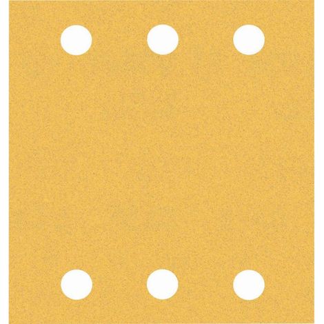 Bosch – Abrasif rectangle 115x107mm Grain 120 – 10 feuilles pour ponçage bois dur – Fixation auto-agrippante – 2608900893