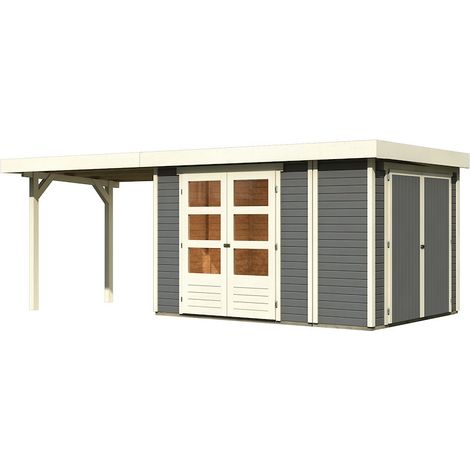 GH Retola4 terragr.242x242x211 m.Anbauschrank+Anbaudach 2,80m