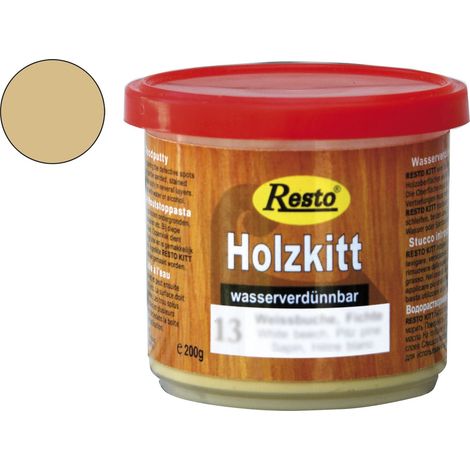 Resto Holzkitt ReparaturpasteSpachtelmasse lackierbar Buche mittel 200g