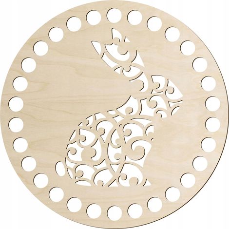 Base redonda de madera de 17 cm para cesta de Pascua (1/5)