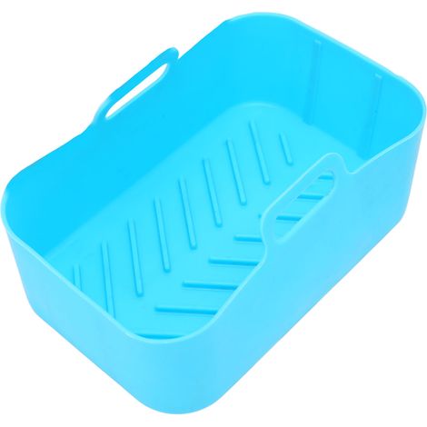 Panier de rechange en silicone antiadhésif réutilisable pour friteuse Ninja DZ201 Foodi 8QT (bleu) (1/5)