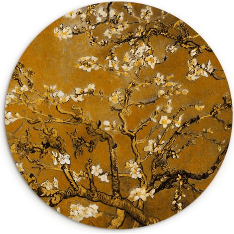 LE TABLEAU Fleur d'amandier - Art - Van Gogh - Or Tableau Décoration Murale 30x30 cm (1/5)
