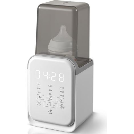 Chauffe-biberon 10 en 1 - Chauffe nourriture bébé - Chauffe rapide 2-5 min - Température précise - Veilleuse - Minuterie (1/5)