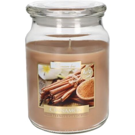Grande bougie parfumée parfumée en verre avec couvercle Cannelle Idée cadeau Aromathérapie Bougies décoratives Durée de combustion jusqu'à 100 heures-NANOTEH (1/5)