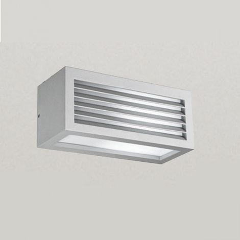 Applique alluminio gea led garo ges311 e27 led ip54 lampada parete moderno esterno