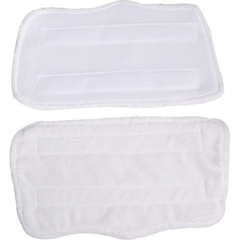 8-Piece Microfiber Replacement Cover for Steam Cleaner, White, Washable and Reusable for Hard Floor Types (1/5)