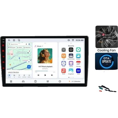 CarPlay, dimensioni del display, connettività avanzata, compatibile con Ford Focus 3 MK3 2011-2019, V7 (4GB 64GB) (1/2)