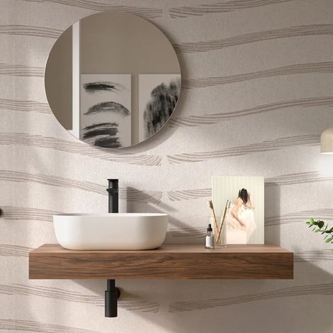 Mensolone bagno 100 cm sospeso in noce maya - Sumo (1/3)