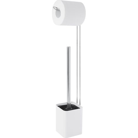 GELCO - Serviteur wc brosse et dérouleur viki blanc