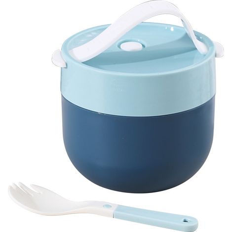 Soup Cup - 350 Ml - BPA-Free Plastic - Leakproof Lid And Spoon Included - For Soup Porridge Oatmeal Ramen - Portable Breakfast Lunch Container - 1 Piece (1/4)
