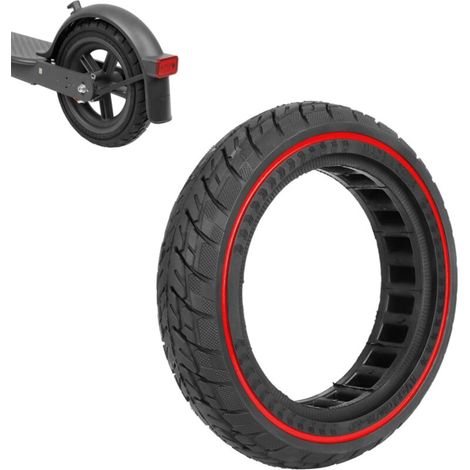 Pneu plein 8,5 pouces (8 1/2 x 2) à structure alvéolaire pour trottinette électrique, 50/75-6,1, avant et arrière, de rechange, tout-terrain, avec 2 leviers en acier. (1/5)