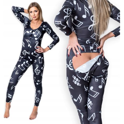 Damenpyjama, Valentinstagsgeschenk für ein Mädchen, Unzipped Black Music XL