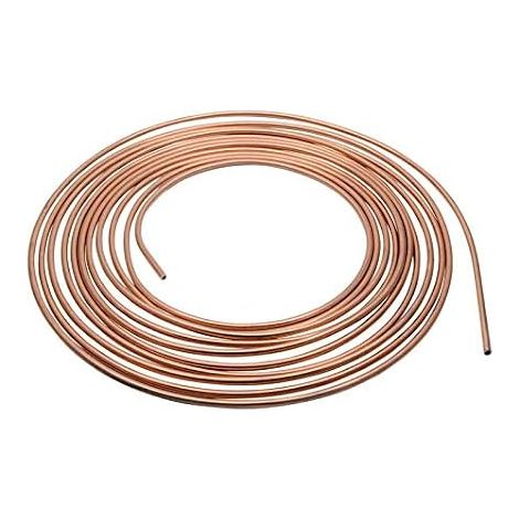 3/16 Inch Cupro Nickel Copper Brake Hose, Rigid Tube with Connections with 20 Male and Female Nuts (1/5)