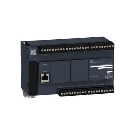 Schneider TM221C40R Modicon M221, 40 I/O relay controller, serial port, 100/240 VAC - PV: 10 - RL: 18 - SV: 1.10