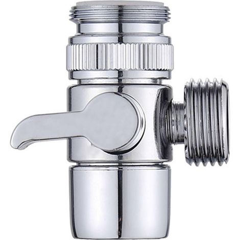 Robinet d'évier, robinet de dérivation, répartiteur pour cuisine ou salle de bain, adaptateur de robinet, robinet de dérivation à 3 voies, collecteur (1/5)