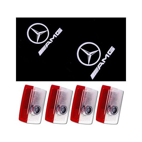 Lot de 4 éclairages de sortie de portière pour Mercedes-Benz, projecteur de logo LED pour sortie de portière (1/5)