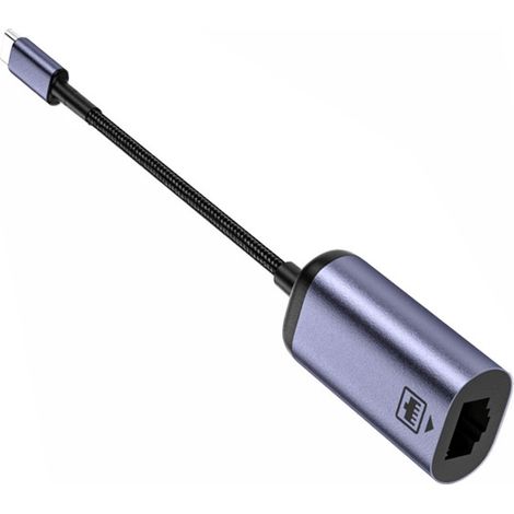 Adaptateur USB-C vers Ethernet, câble USB-C vers RJ45 mâle, connexion directe, 100 Mbps, pour réseau LAN (1/5)