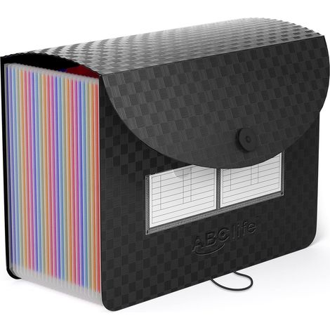 Document Folder A4, Folder A4, 26 Compartiment Folder, File Organizer, Accordion Expandable Folder, Folder Dossier de tri portable pour les documents personnels ou de bureau (1/5)