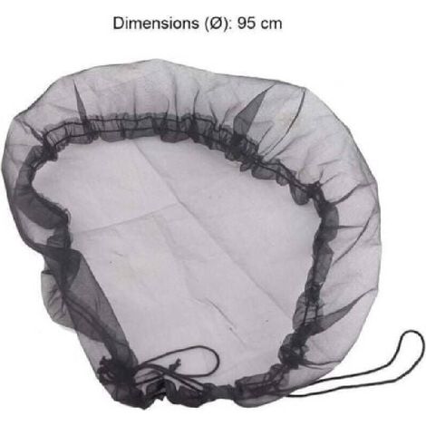 Lot de 2 housses de protection en maille pour tonneaux de pluie - Diamètre : 32.67inch - Réglables - Pour récupérateur d'eau - Seau de récupération de la pluie (1/4)